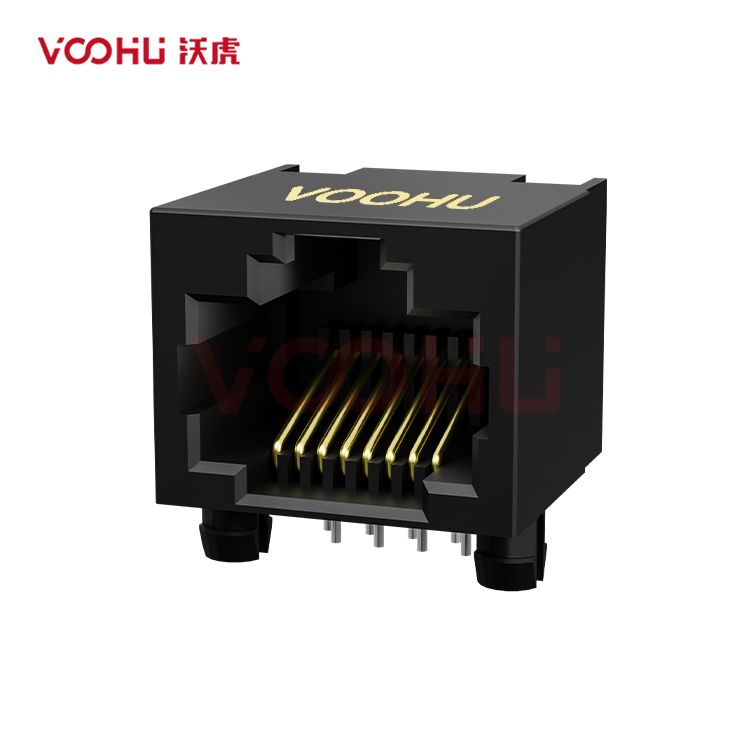 SYT561188IWA1DY1 90° side insertion 1*1 Tab UP  NO LED DIP RJ45