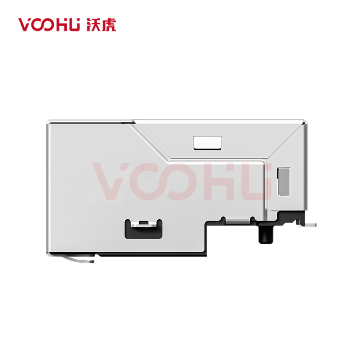 SYT211B002AB2A7CBST6057 90&deg; side insertion 1*1 Tab UP 10/100M LED G/Y SMD RJ45 Offset Connector