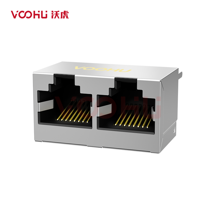 SYT52241288GWA1D4Y1030 180° vertical 1*2 Tab UP NO  LED DIP  RJ45