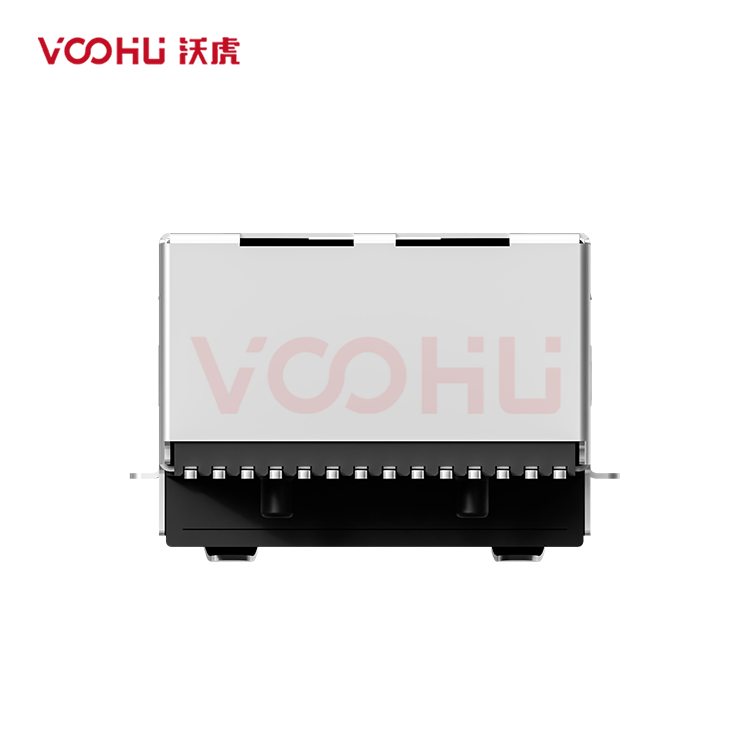 SYT211B002AB2A7CBST6057 90&deg; side insertion 1*1 Tab UP 10/100M LED G/Y SMD RJ45 Offset Connector