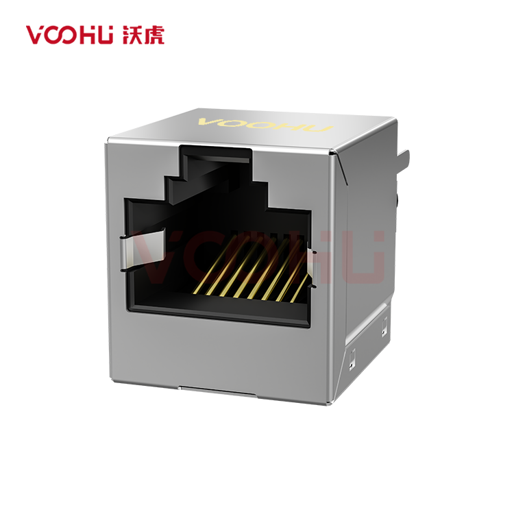 SYT52241188GWA1DY38022 180° vertical  1*1 Tab UP NO LED DIP  RJ45