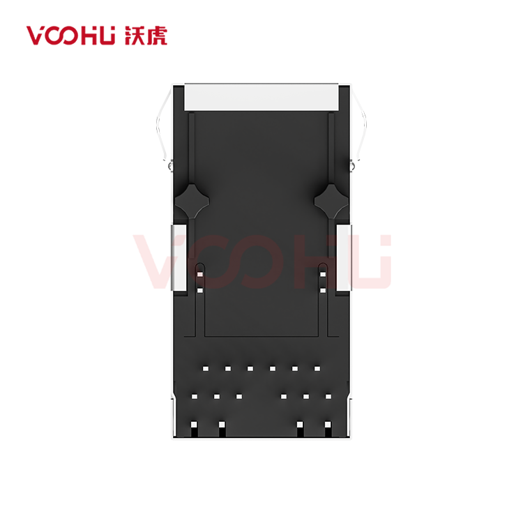SYT411Q211DB2A1DP2 90&deg; side insertion 1*1 Tab UP 2.5G POE 720mA LED G/Y DIP RJ45