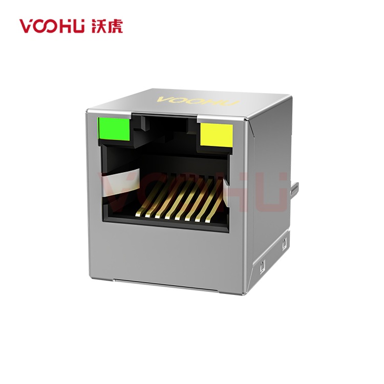 SYT511B178AB2A8DP 180° vertical 1*1 Tab UP 10/100M POE 720mA LED G/Y  DIP RJ45