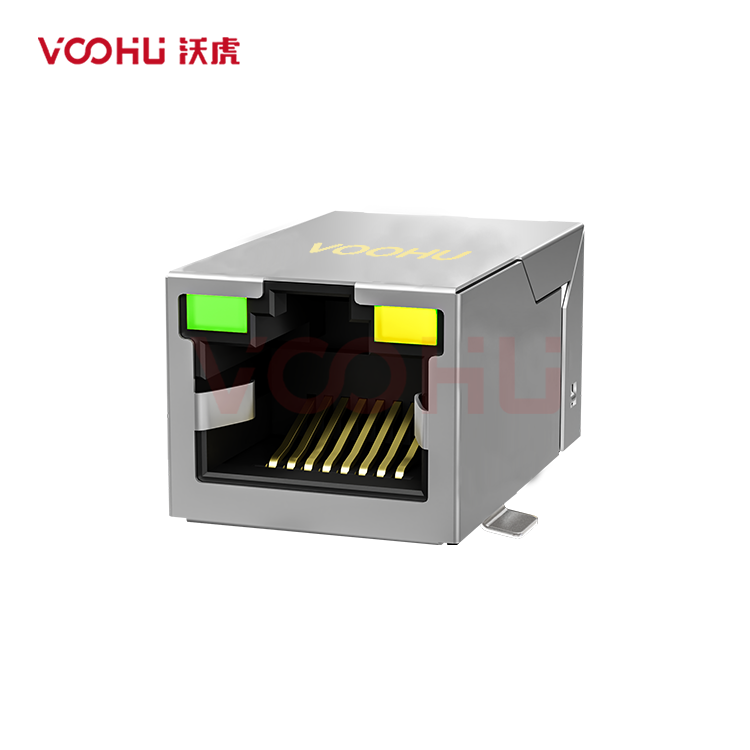 SYT311B093AA2A7S009 90° side insertion 1*1 Tab UP 10/100M LED G/Y SMD  RJ45
