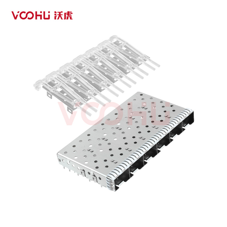 WHSFP01516W002 SFP 1×6 5G Cage Press-Fit Fiber Optic cages