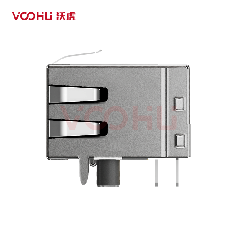 SYT56221118HWA1DY1  90&deg; side insertion 5622 1X1 10P8C Tab Down NO LED DIP RJ45