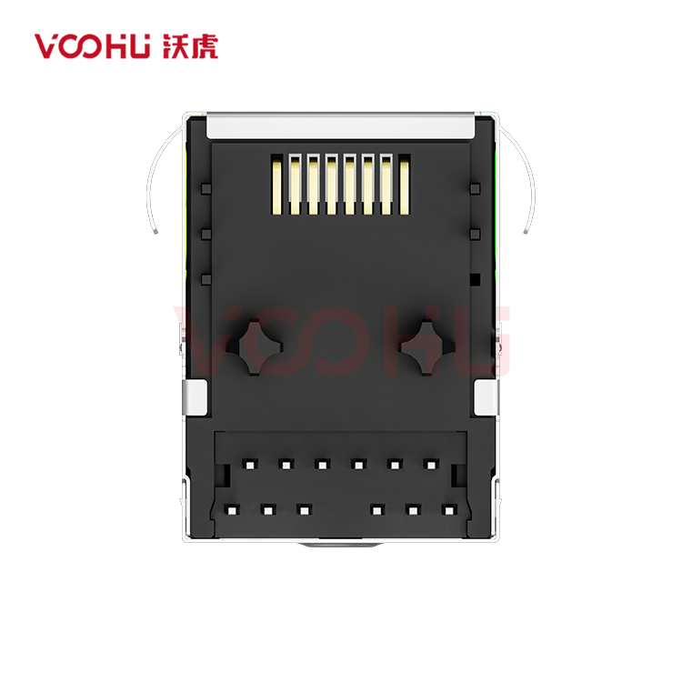 99TGWHQ618G830415 90&deg; side insertion 1*1 Tab UP OG/Y 100/1000M DIP RJ45 (Low Profile)