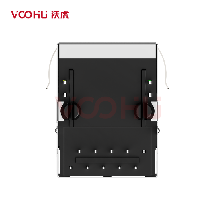 SYT211B073FD2A4DP 90&deg; side insertion 1*1 Tab UP PoE350mA G/Y 10/100M DIP RJ45