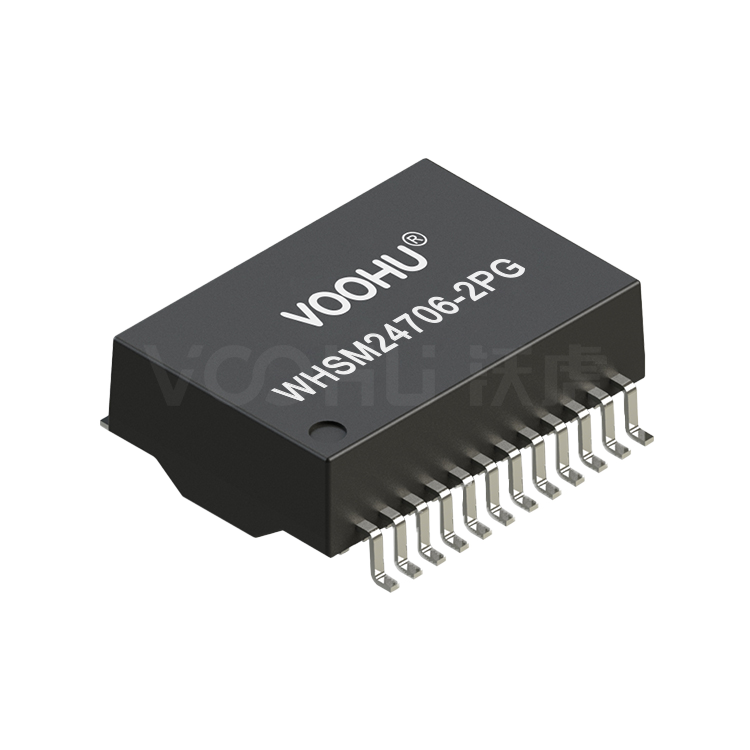 WHSM24706-2PG Single Port SMD 10G PIN24 4PPoE Lan Transformer