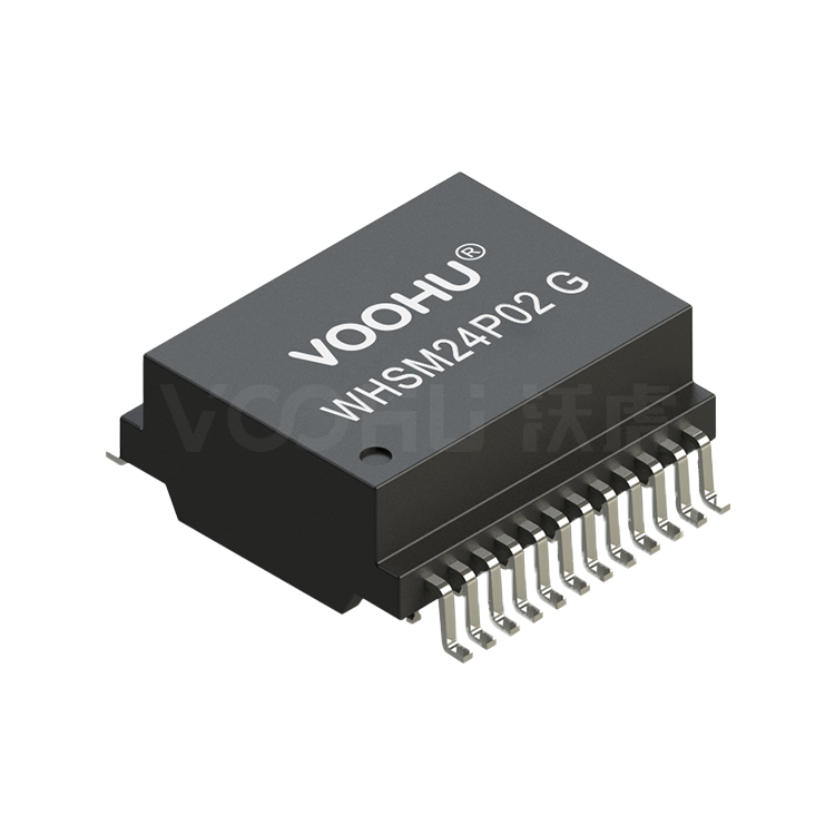 WHSM24P02G Single Port SMD 10G PIN24 non-PoE Lan Transformer