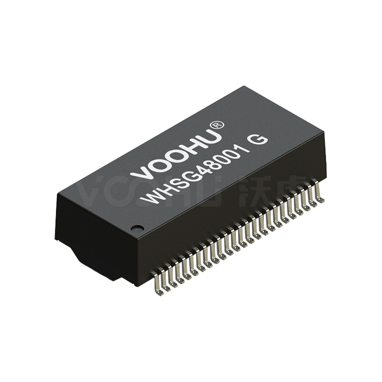 WHSG48001G Dual Ports SMD Gigabit Base-T PIN48 non-PoE Lan Transformer