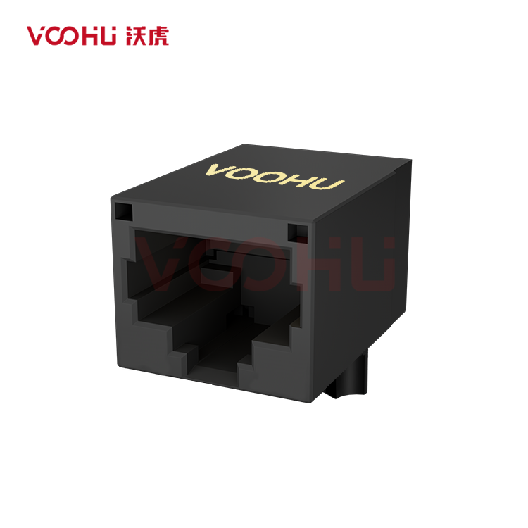 SYT111B002IWA1DDJ 90&deg; side insertion 1*1 Tab Down 10/100M NO LED DIP RJ45