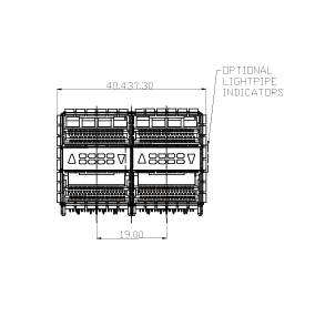 WHSFP28422F002 QSFP+ 2X2 ASSMBLY SMD