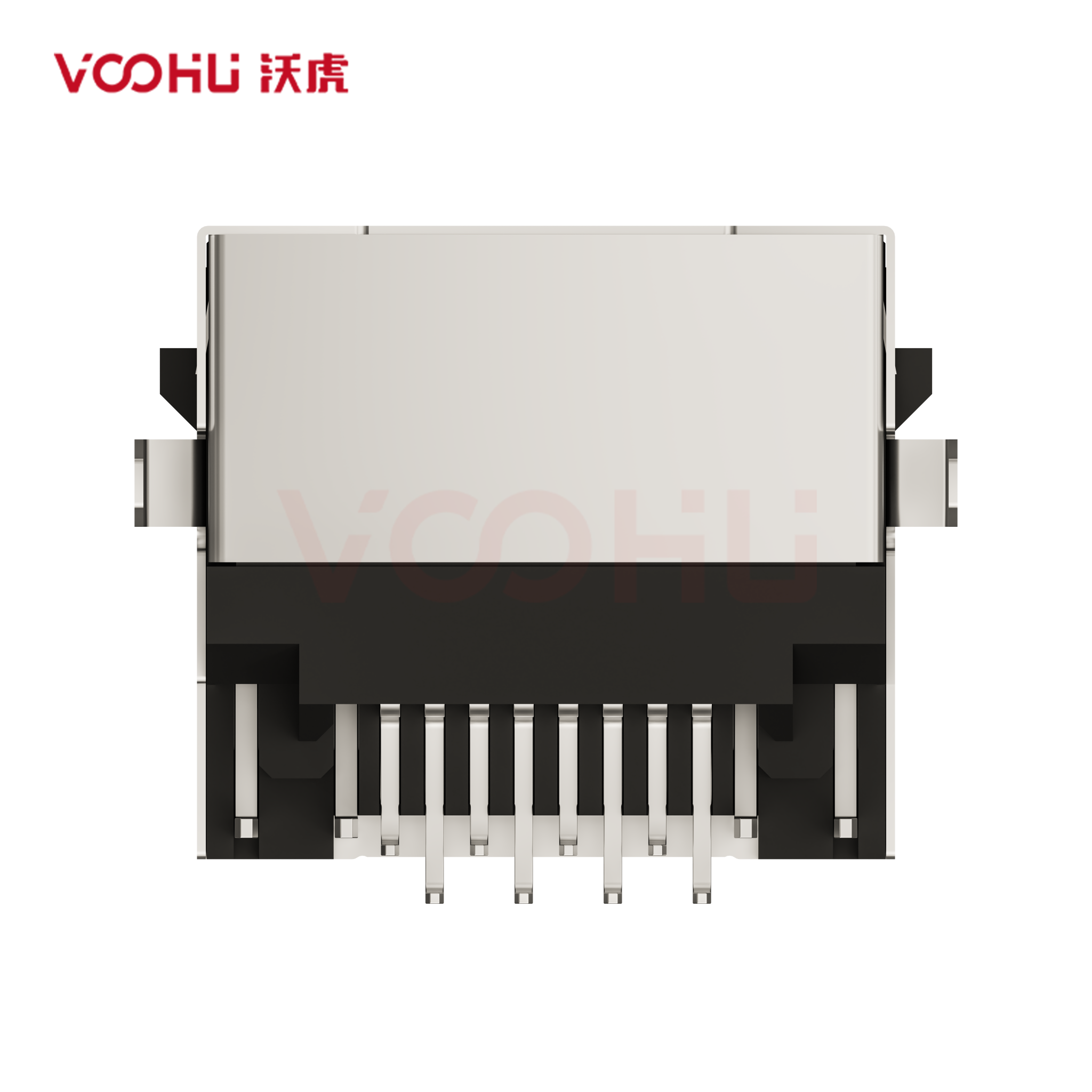 SYTCB551188AB2A6DB1146  90&deg; side insertion 1*1 Tab UP LED G/Y DIP RJ45 Offset Connector