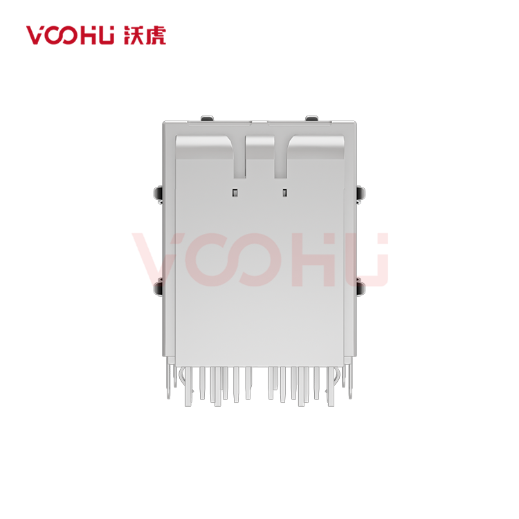 SYT611U2B101DB2WD 90&deg; 1*1 Tab UP LED G/Y  DIP RJ45+USB2.0 100BASE