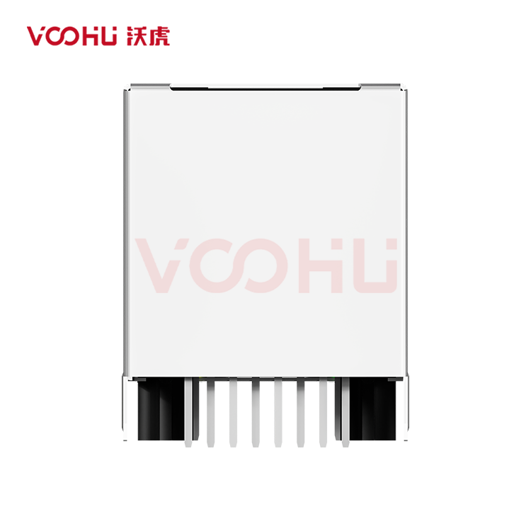 SYT511Q340AB2A8DA2  180&deg;  1*1 Tab UP 2.5G LED G/Y Shield Tabs DIP RJ45