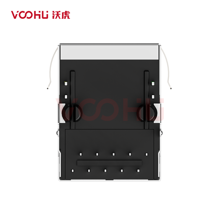 SYT-098GYNL  90&deg; side insertion 1*1 Tab Up 10/100M DIP RJ45