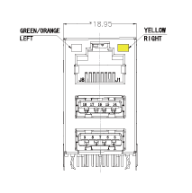 SYT711U3Q692AF5WDB2057  90°  1*1 Tab UP LED GO/Y DIP 2.5G RJ45+Dual USB 3.0