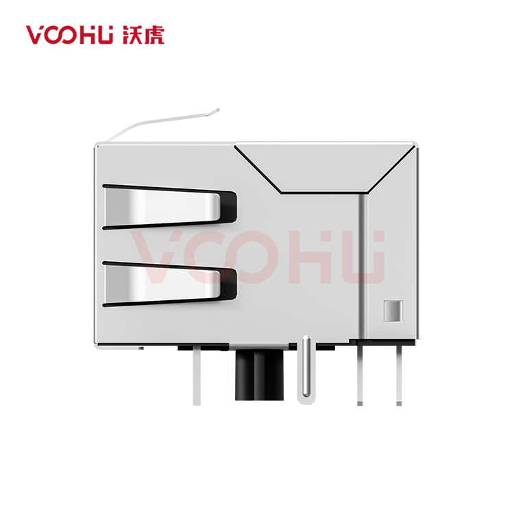 SYT111B074FA2A1D  90&deg; side insertion 1*1 Tab Down  G/Y 10/100M DIP RJ45