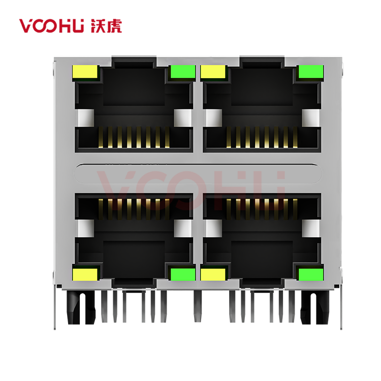 SYT22B085AB1A4D068  90&deg; side insertion  2*2  Tab Up/Down LED Y/G 10/100M  DIP RJ45