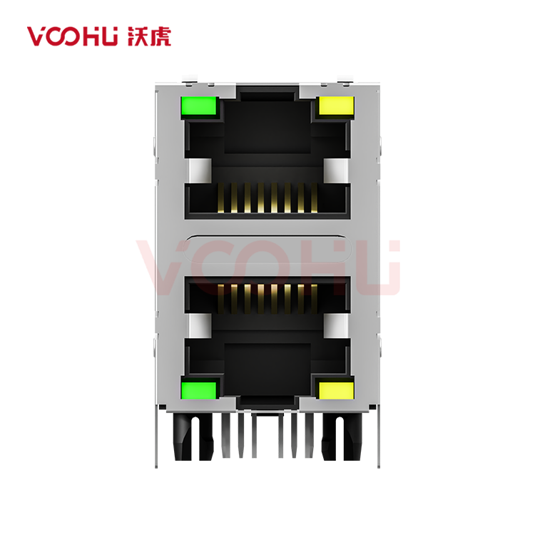 SYT21B002AB2A4D068  90&deg; side insertion  2*1  LED G/Y  Tab Up/Down 10/100M  DIP RJ45