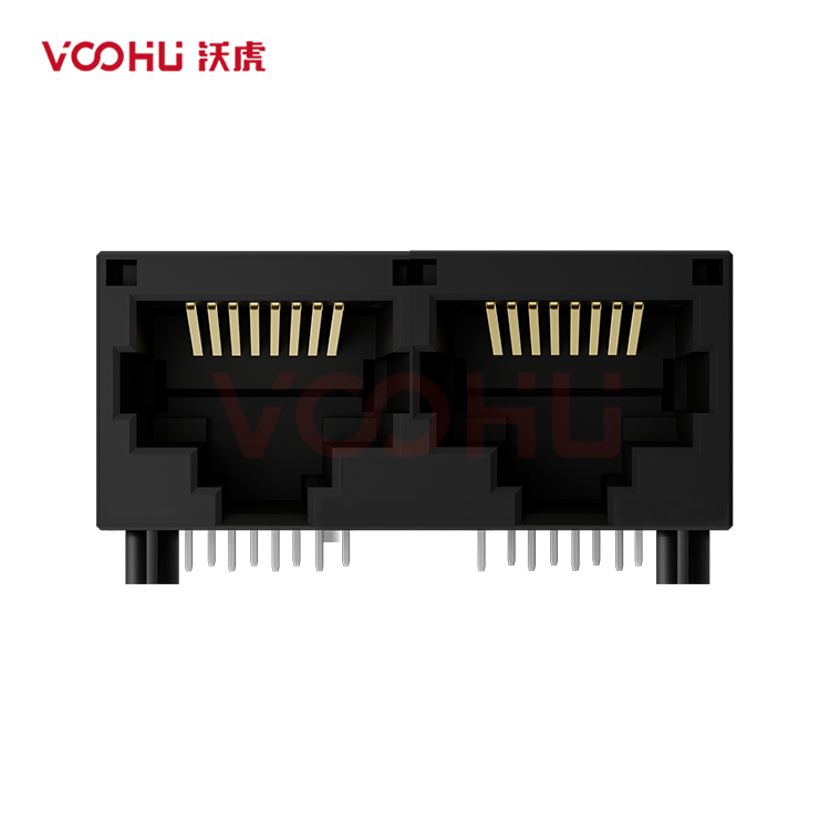 SYT112B002IWA1D  90° side insertion  1*2  Tab DOWN 10/100M  DIP RJ45
