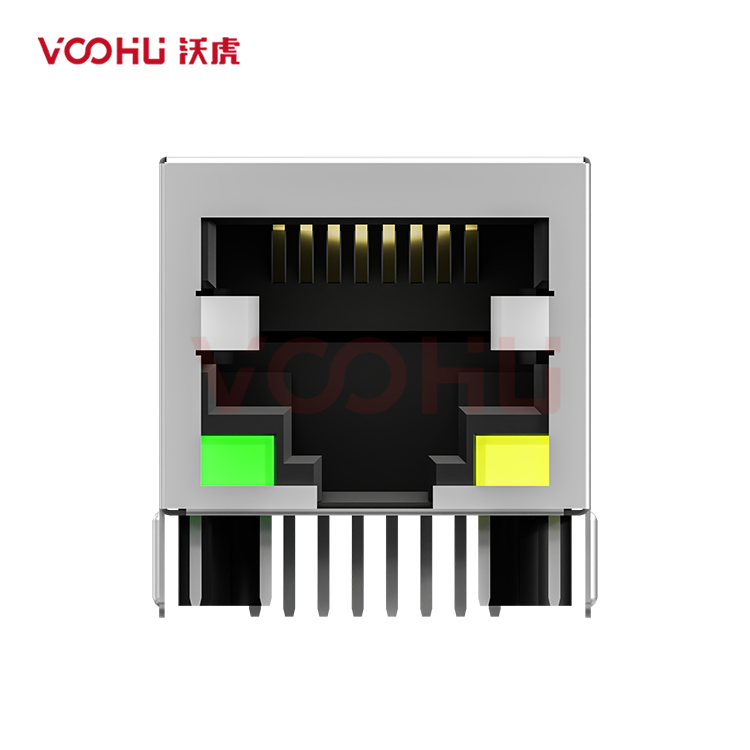 SYT111Q066AA2A1D  90&deg;  1*1  Tab Down  LED G/Y 100/1000BASE  DIP RJ45
