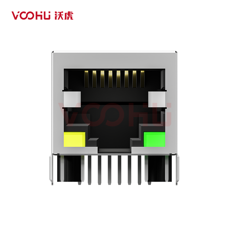 SYT111Q106AB1A1D  90&deg;  1*1  Tab Down LED Y/G 100/1000BASE  DIP RJ45