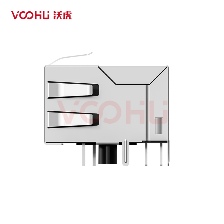 SYT111Q106DG1A1D  90&deg;  1*1  Tab Down 100/1000BASE  DIP RJ45