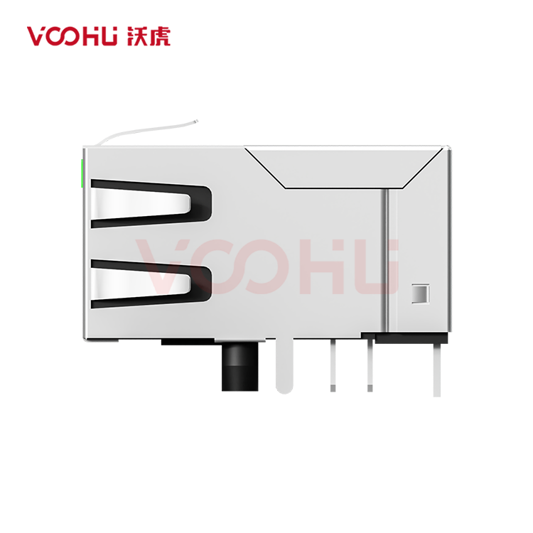 SYT312Q106DB2A4D 90&deg;  1*2  Tab Up 100/1000BASE LED G/Y DIP RJ45