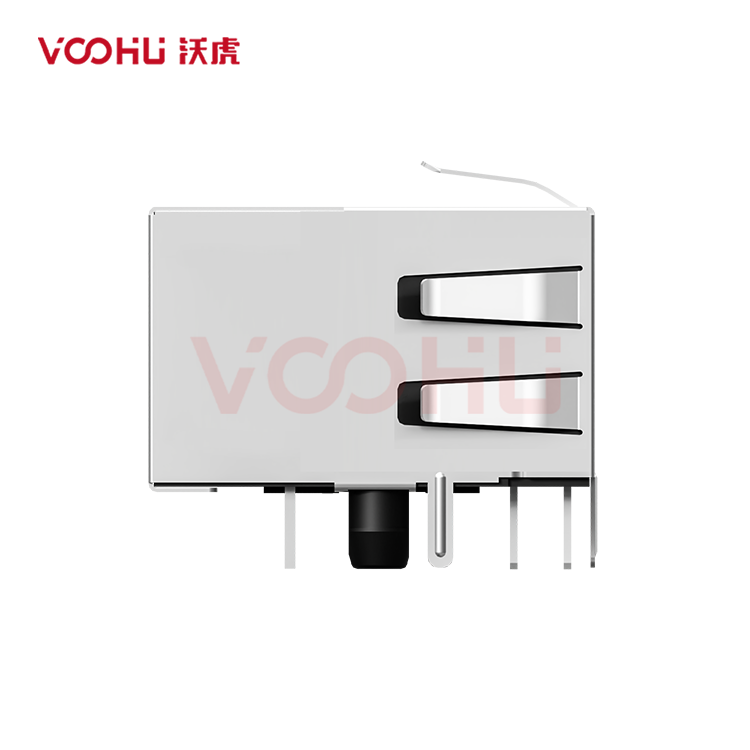 SYT211Q066FD1A4D  90&deg;  1*1  Tab Up 100/1000BASE LED Y/G DIP RJ45
