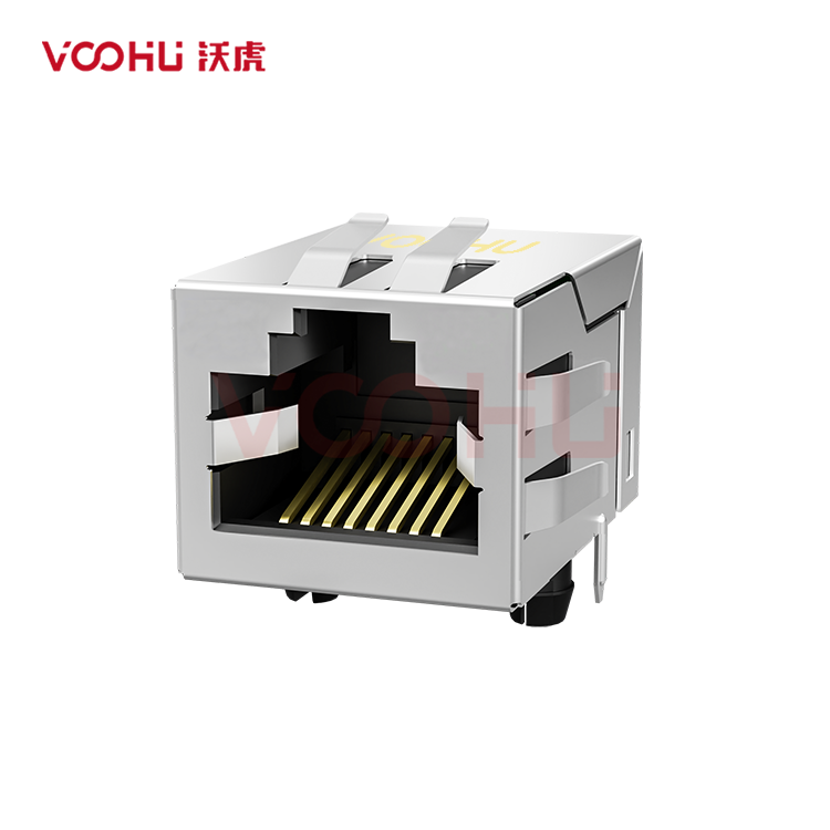 SYT311Q106HWA4D  90&deg;  1*1  Tab Up 100/1000BASE DIP RJ45