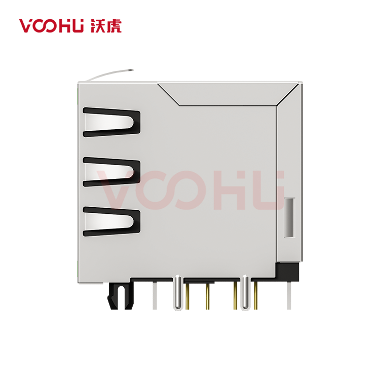 SYT22Q145DB1A2D057  90&deg;  2*2  Tab-Up/Down 100/1000BASE LED Y/G DIP RJ45