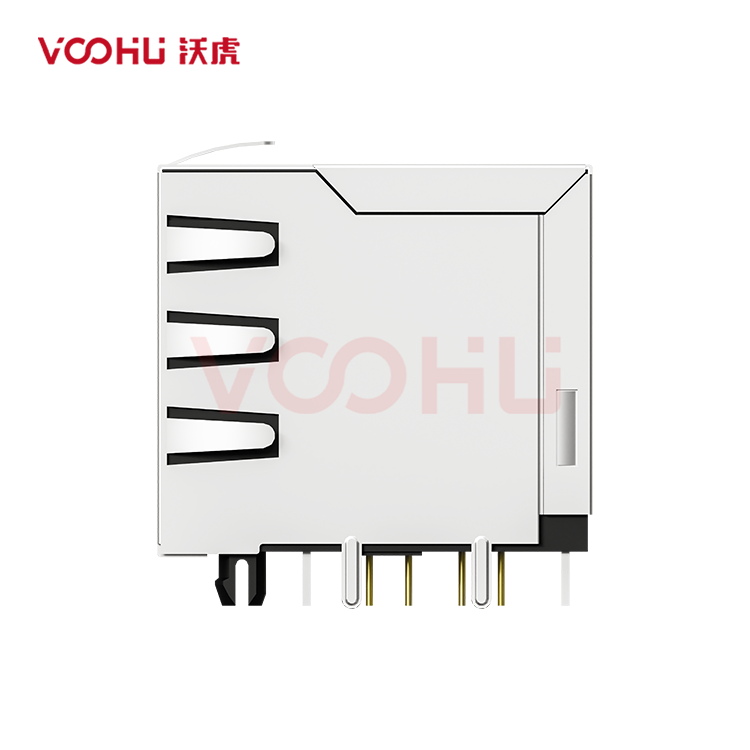 WH59G82604123C12  90&deg;  2*4  Tab-Up/Down 100/1000BASE LED Y/G DIP RJ45