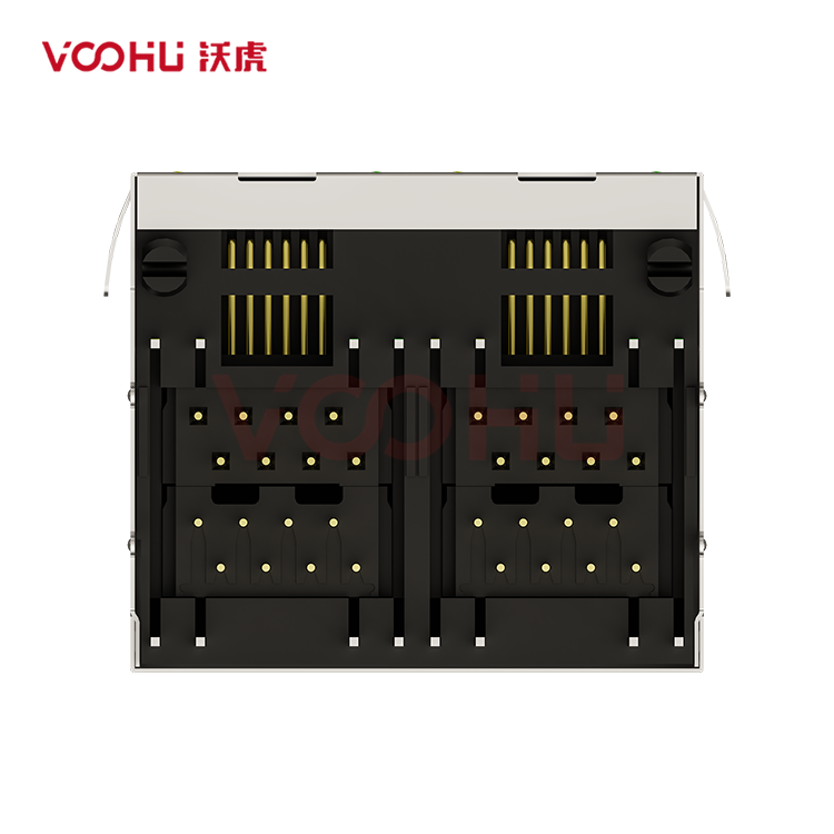 SYT22Q145DB1A2D057  90&deg;  2*2  Tab-Up/Down 100/1000BASE LED Y/G DIP RJ45