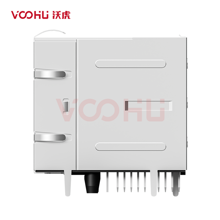 SYT21Q066DB2A4D068  90&deg;  2*1  Tab-Up/Down 100/1000BASE LED G/Y DIP RJ45