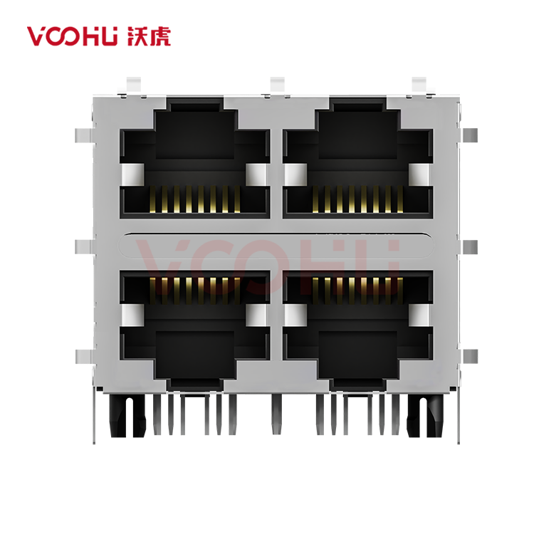SYT22Q042HWA4D068  90&deg;  2*2  Tab-Up/Down 100/1000BASE DIP RJ45