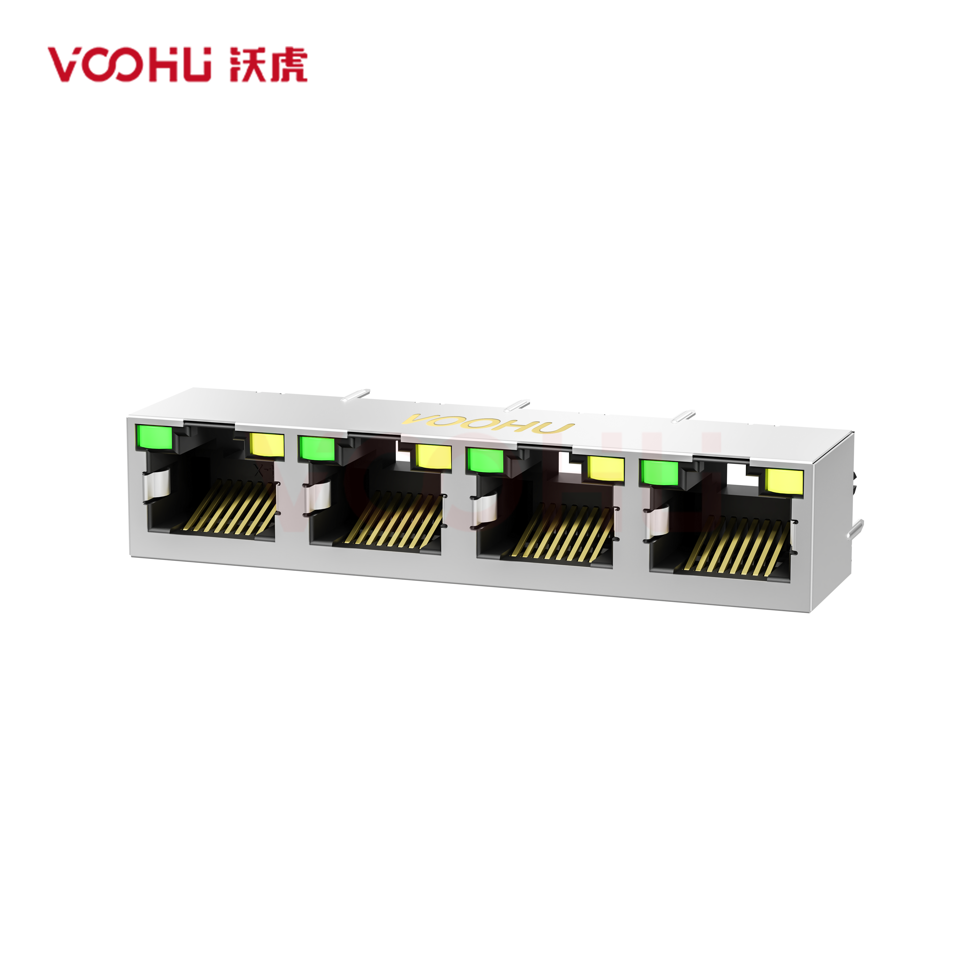 SYT52T1488AB2A1DB4057  180&deg; vertical  1*4 Tab UP LED G/Y DIP  RJ45