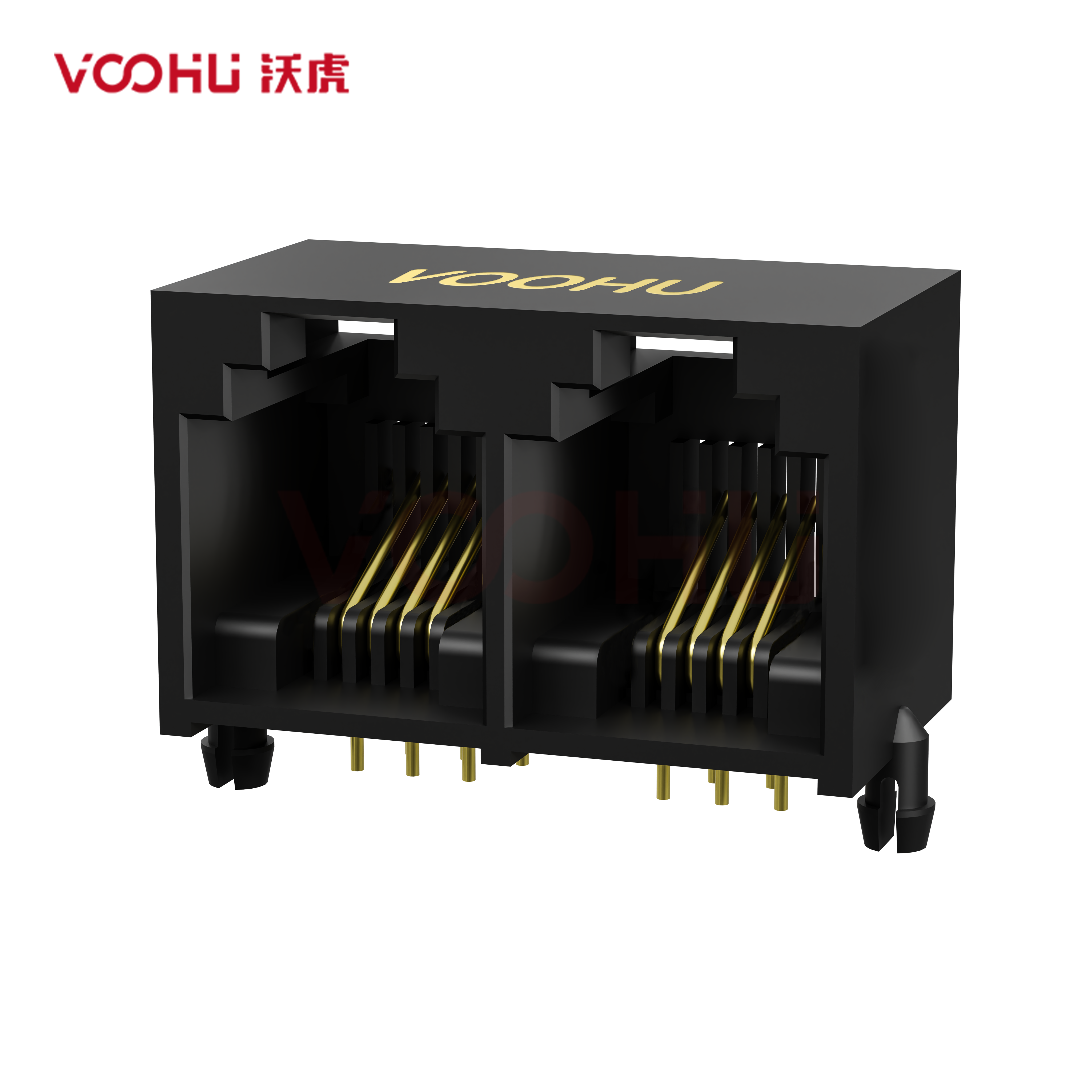 SYT55211264IWA1DY1017 1*2 6P4C 90° Tab Up  NO LED  RJ11