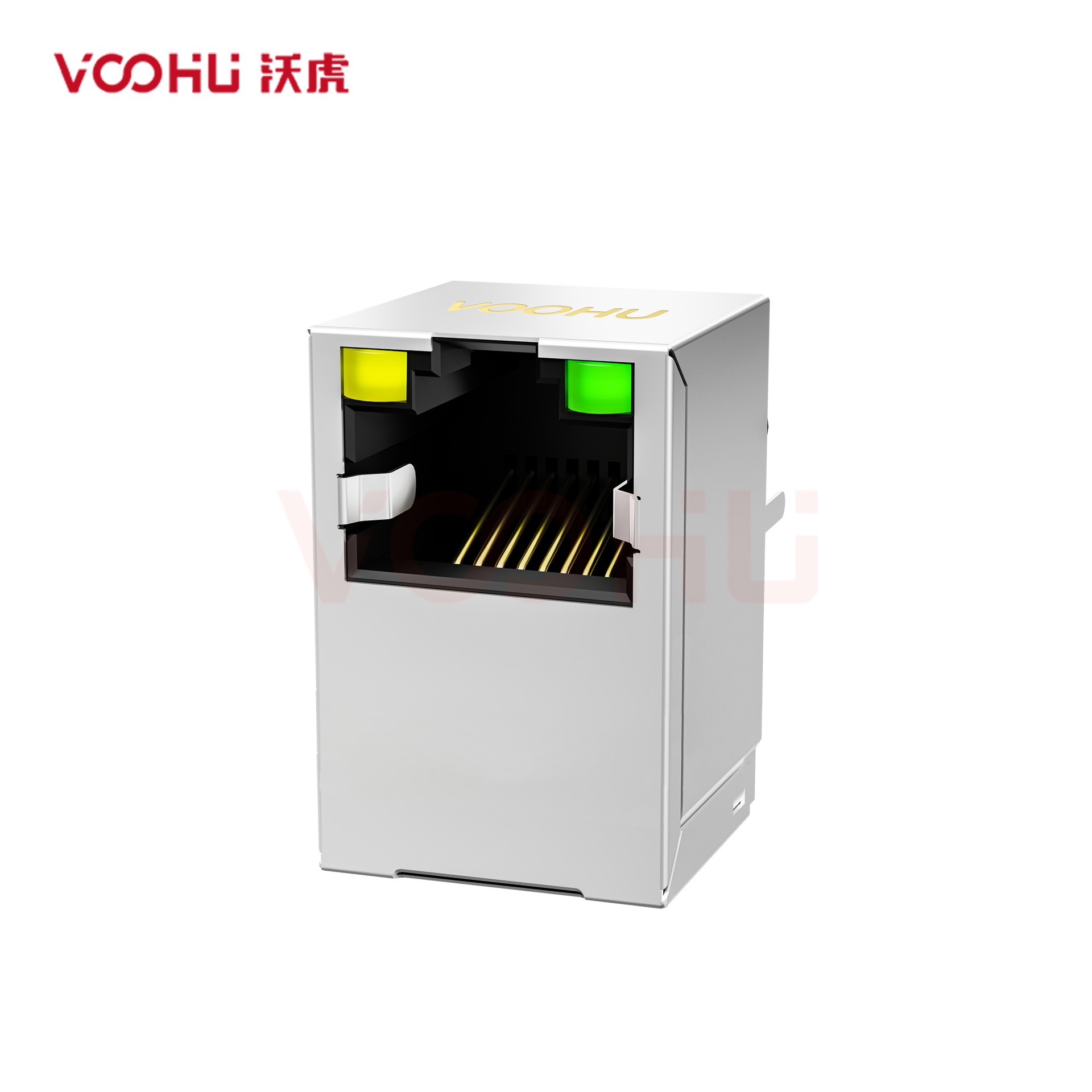 SYT511Q030AC1A8D057  180&deg;  1*1  Tab-Up 100/1000BASE LED Y/G DIP RJ45