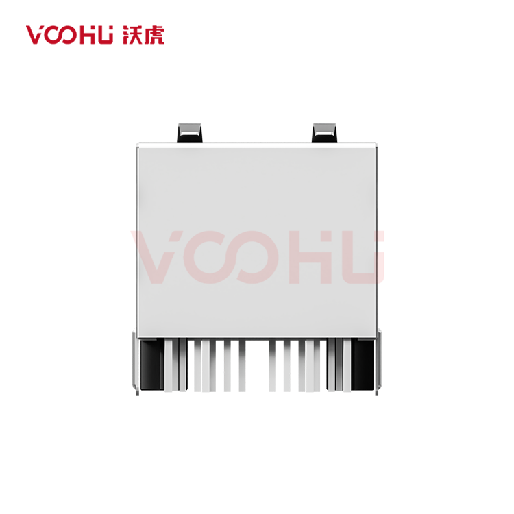 SYT411Q199DF3A1DPDBB 90&deg;  1*1  Tab Up 100/1000BASE POE 720mA LED GY/G DIP RJ45