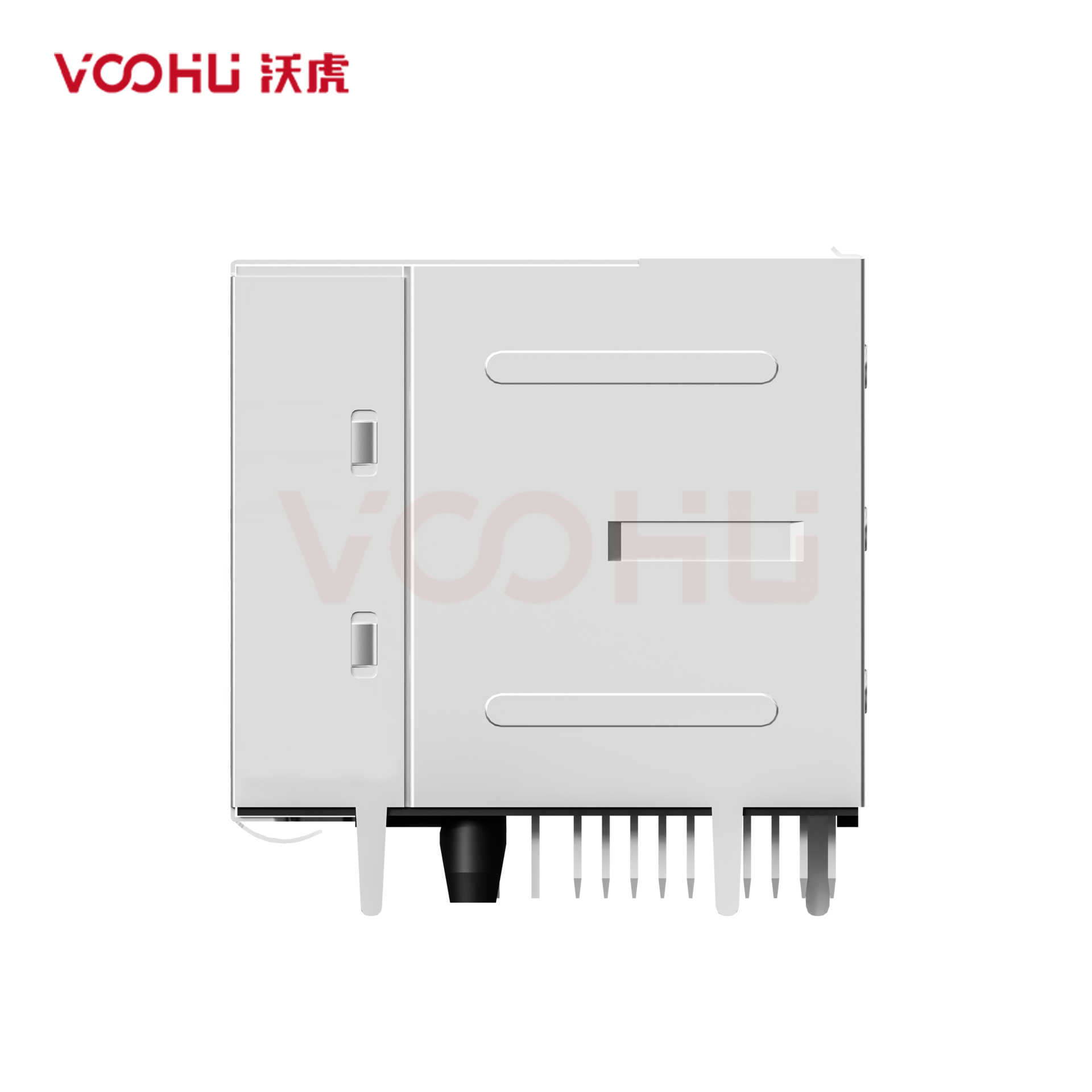 SYT22B102GWA5D068  90&deg; side insertion  2*2  Tab Up/Down 10/100M DIP RJ45