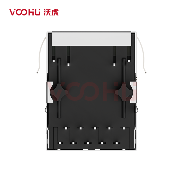 SYT111Q070FF5A1D  90&deg;  1*1  Tab Down  LED GO/Y 100/1000BASE  DIP RJ45