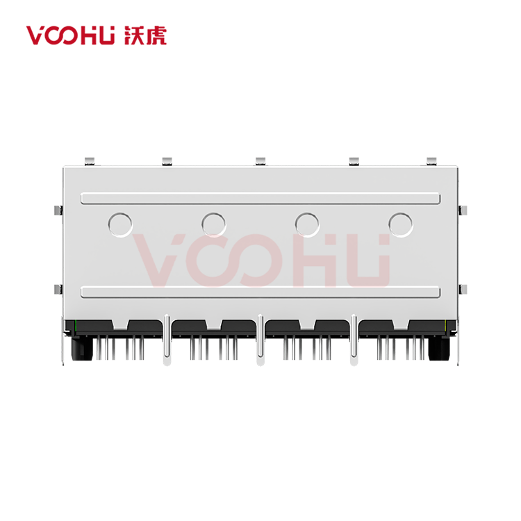 SYT24B010DN6A5DVB068  90&deg; side insertion  2*4  Tab Up/Down 10/100M DIP RJ45