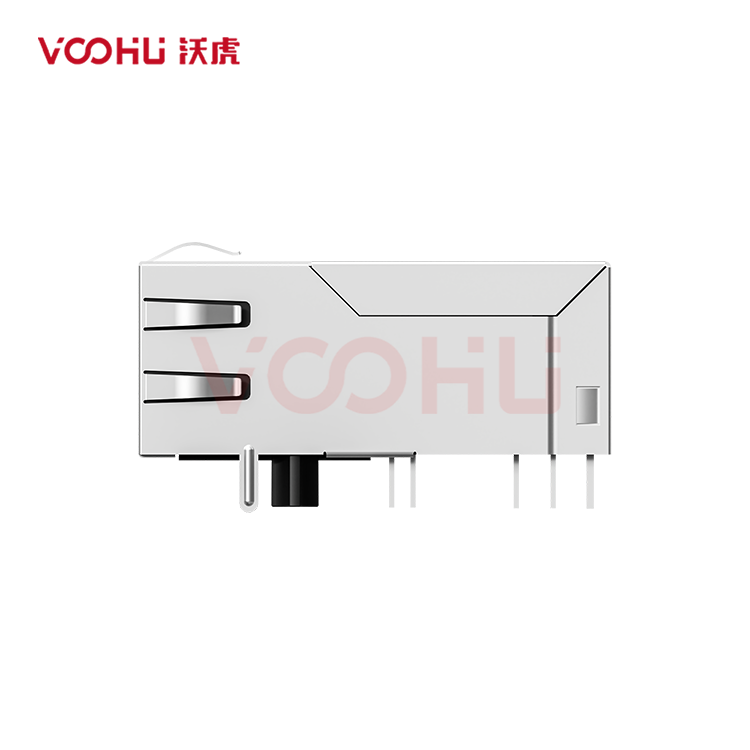 SYT411Q016DF7A1D  90&deg;  1*1  Tab Up 100/1000BASE LED GO/G DIP RJ45