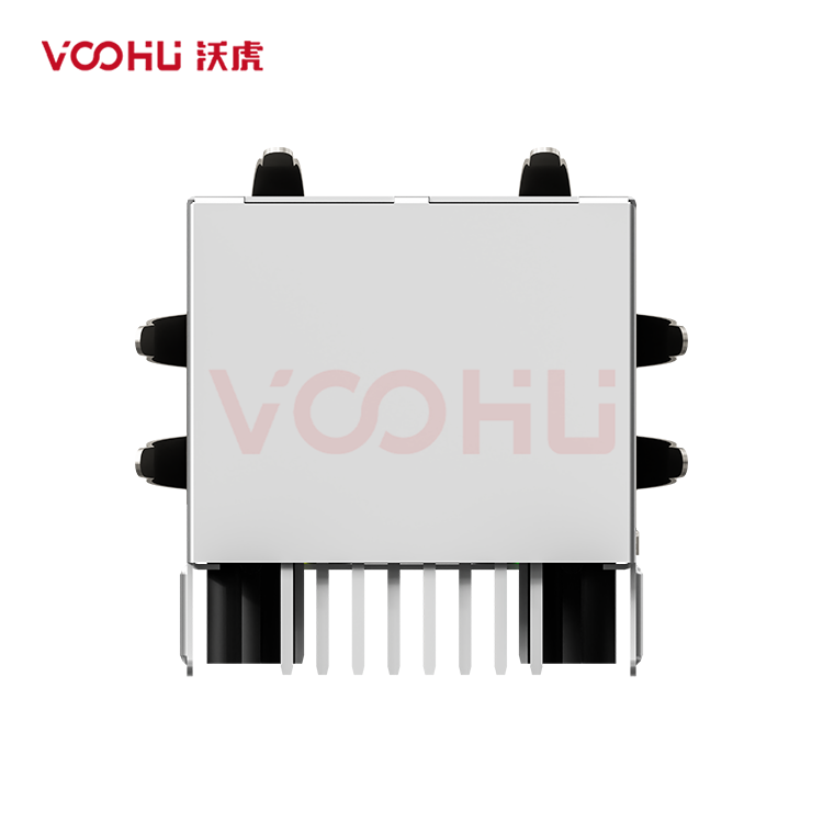 SYT111Q070FF5A1D  90&deg;  1*1  Tab Down  LED GO/Y 100/1000BASE  DIP RJ45