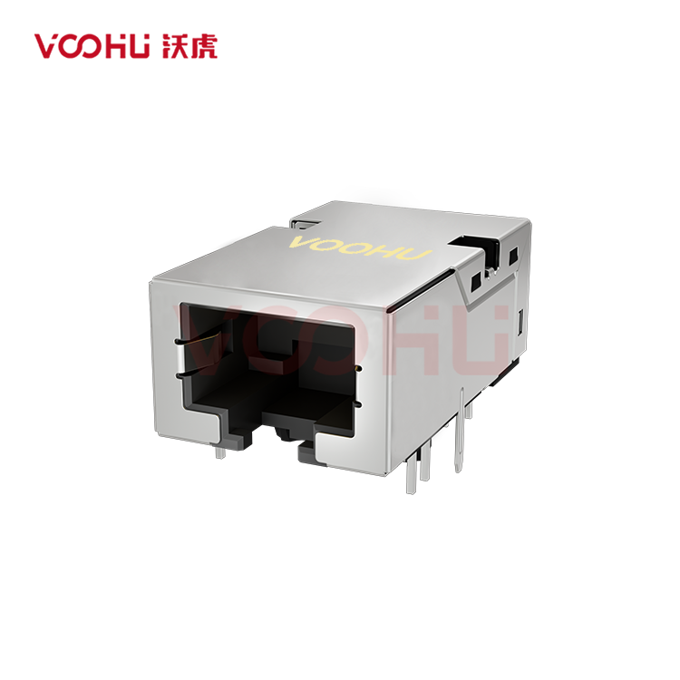 SYT1611Q002GWA2D057  90&deg;  1*1 Tab-Down 100/1000BASE DIP RJ45 (Low Profile)