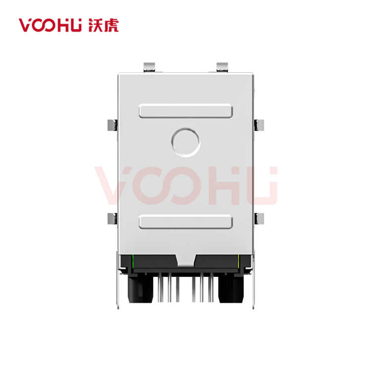 SYT21B002DB2A5D068  90&deg;  2*1  Tab-Up/Down 10/100BASE LED G/Y DIP RJ45