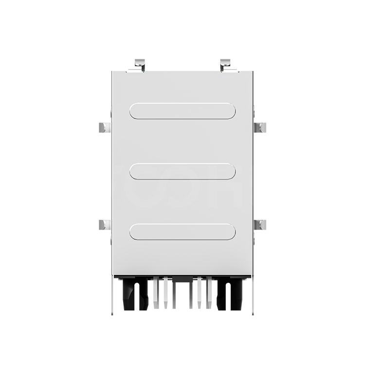 SYT21Q042DF3A5D068  90&deg;  2*1  Tab-Up/Down 100/1000BASE LED GY/G DIP RJ45