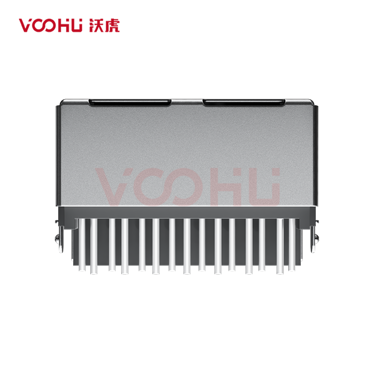 SYT1511B083CF5W7CBD057  90&deg; side insertion  1*1  LED GO/Y Tab Up 10/100M DIP RJ45 Offset Connector